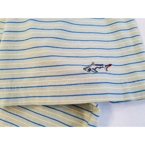 Greg Norman Mens Polo Golf Shirt Size XL Striped Double Mercerized Green - Picture 5 of 11